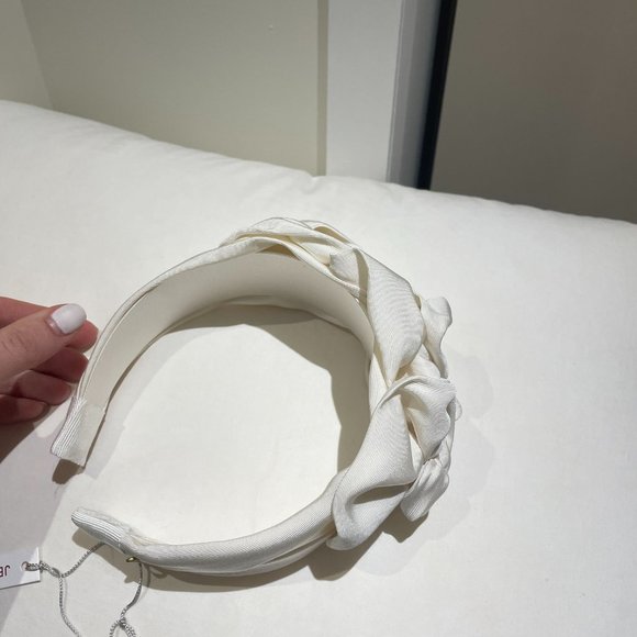 Jennifer Behr Triple Rosette silk faille headband main image 6
